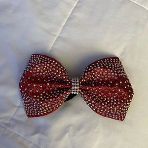 Red sparkly cheer bow